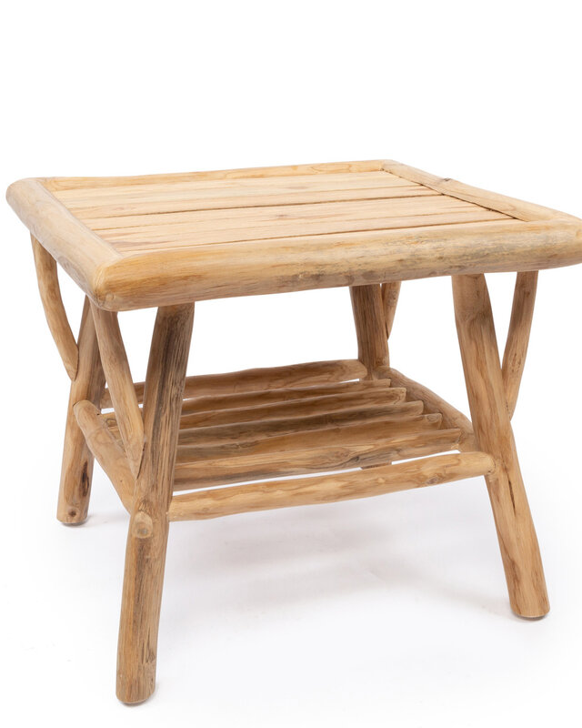 Bazar Bizar De Tulum Bijzettafel - Naturel - L50 x H45 cm