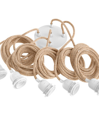 Bazar Bizar Fitting Lampen Plafond - Natuurlijk Wit - 5