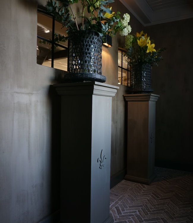 Rene Houtman Zuil Houten Sokkel + Ornament - Kies Uw Maat