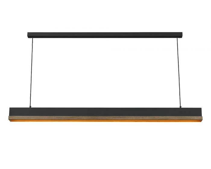 Frezoli Simfano Hanglamp Licht Eik Mat Zwart | L178 cm