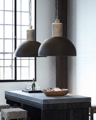 Frezoli Lozz XL Hanglamp | Grijs/Zwart | 78 cm