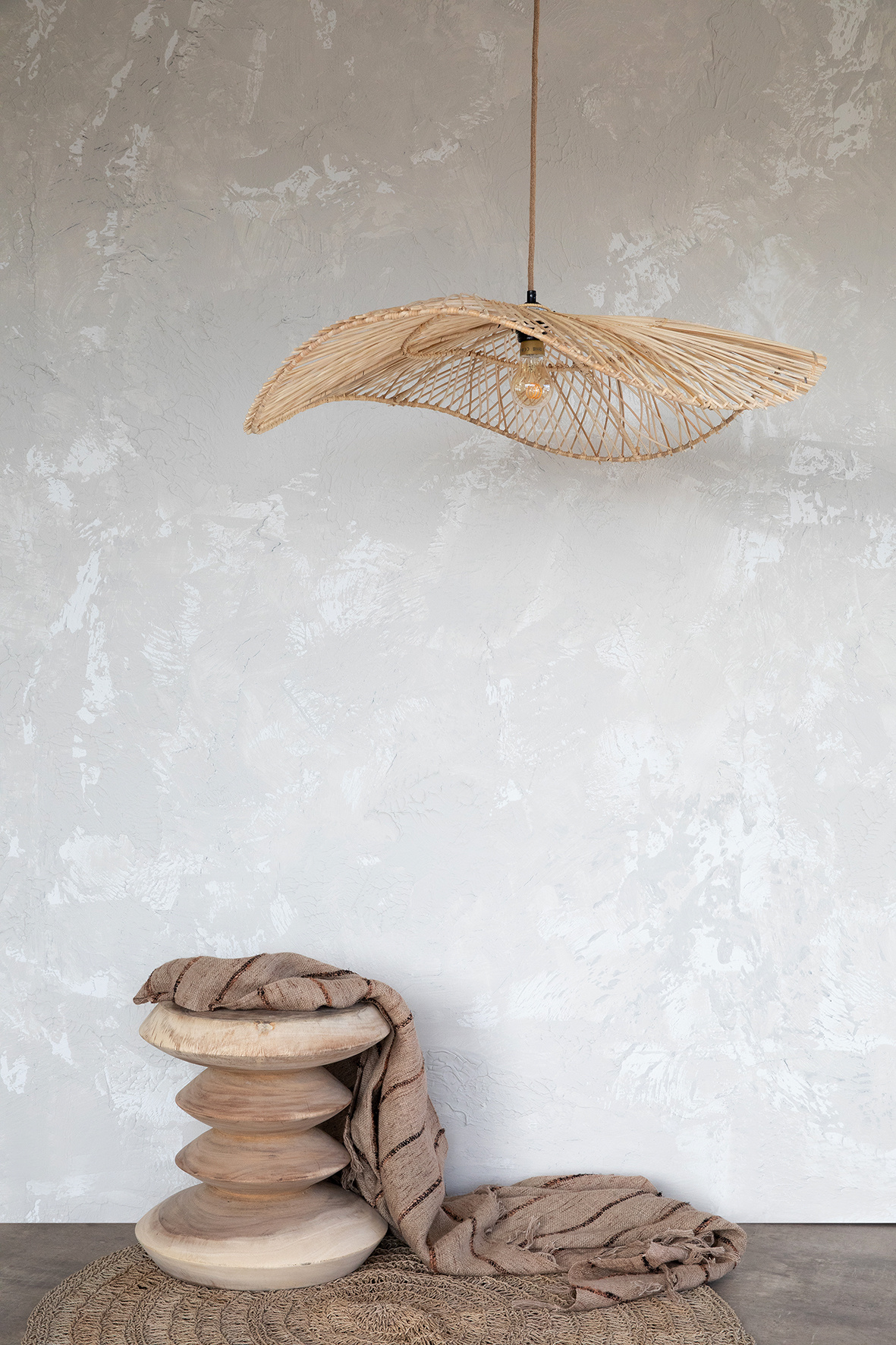 Bazar Bizar The Chapeau Pendant - Naturel - L