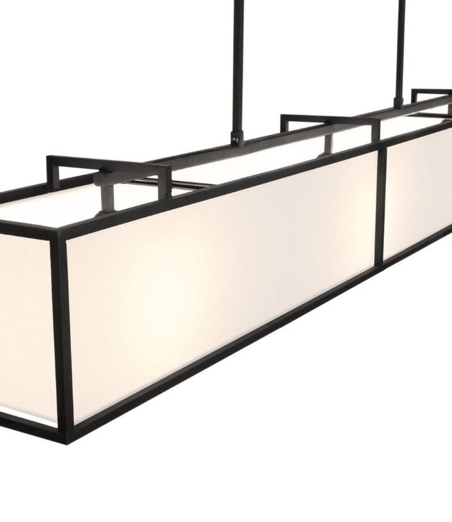 Frezoli Hogenas Hanglamp Mat Zwart | L140 cm
