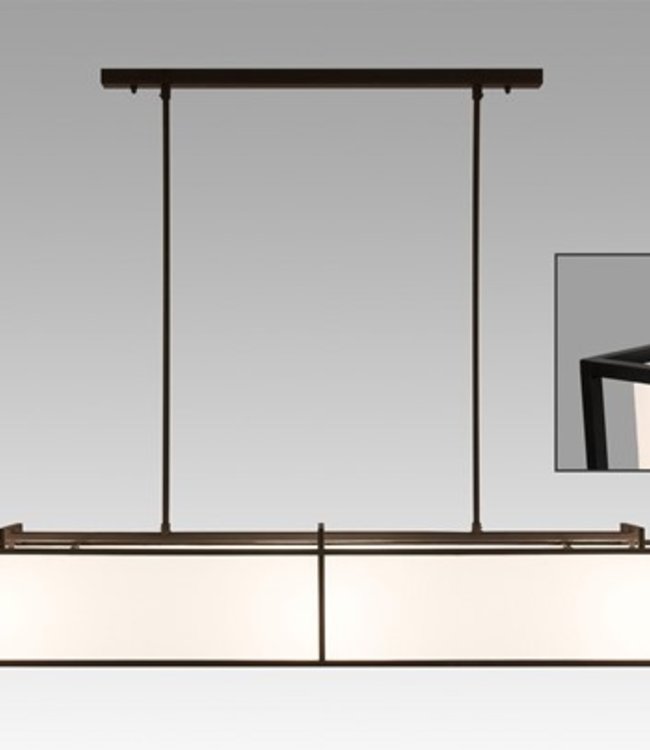 Frezoli Hogenas Hanglamp Mat Zwart | L140 cm