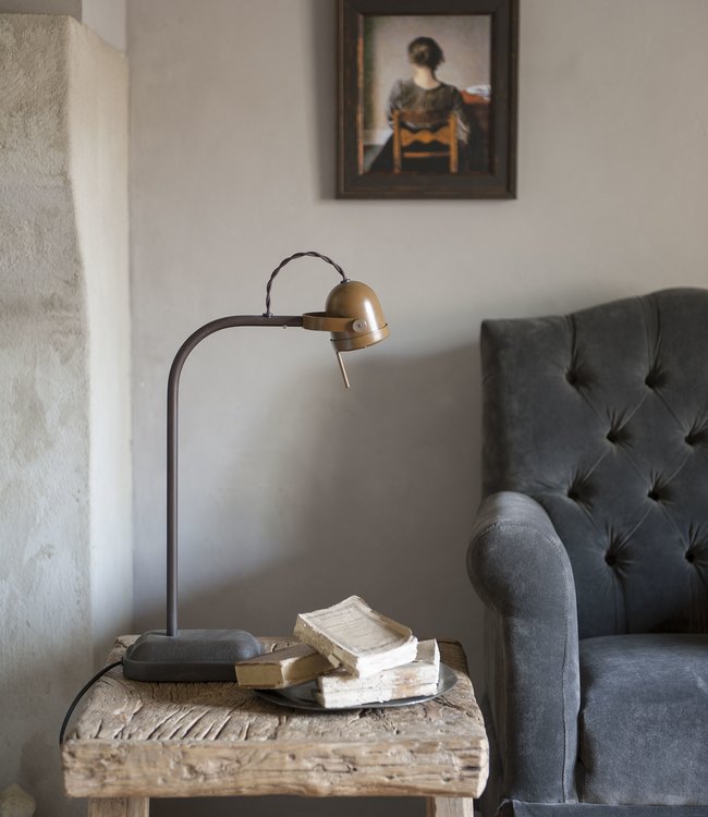 Frezoli Spezia Tafellamp | Loodkleur | H45 cm