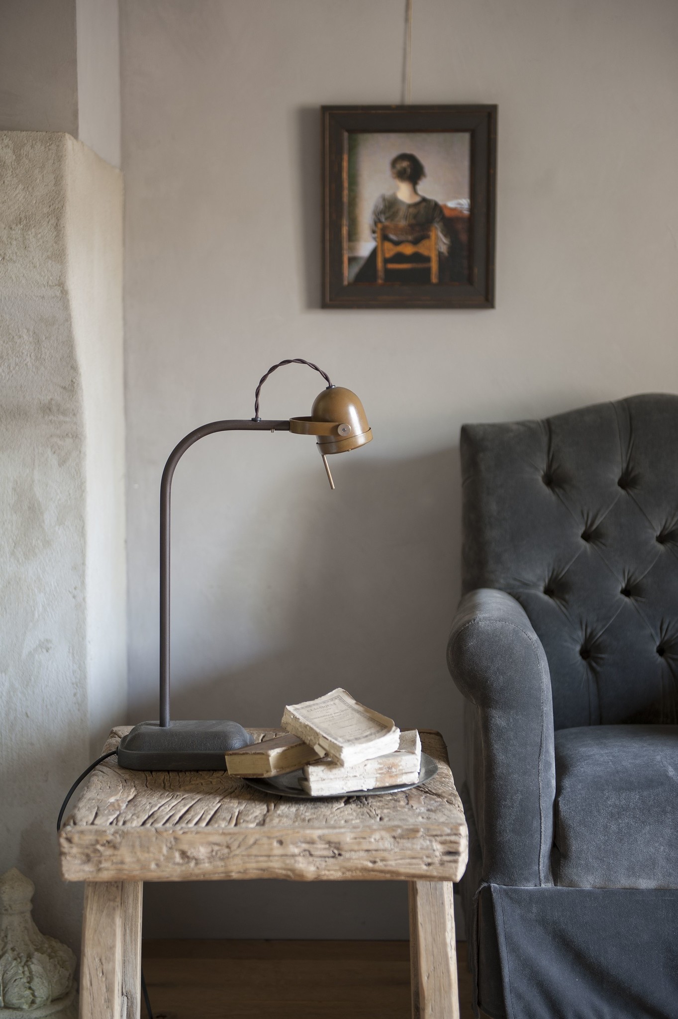 Frezoli Spezia Tafellamp | Mat Zwart | H45 cm
