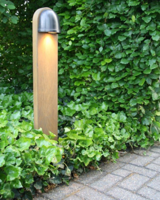 Frezoli Buitenlamp Murlo | Op Paal | Zwart/Bruine Finish