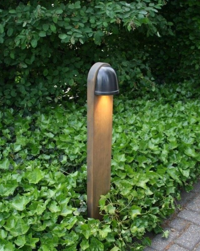 Frezoli Buitenlamp Murlo | Op Paal | Zwart/Bruine Finish
