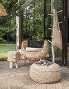 Bazar Bizar De Raffia Flores Pouffe - Naturel
