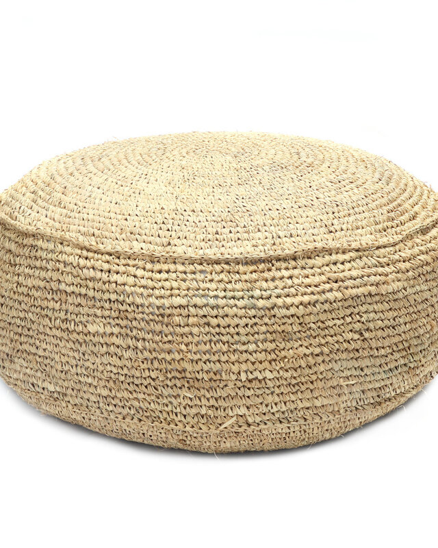 Bazar Bizar De Raffia Flores Pouffe - Naturel