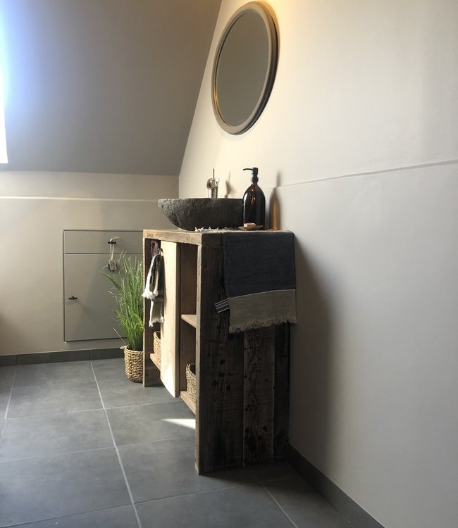 Rene Houtman Oud houten badkamermeubel/Sidetable Kelsey 110 cm