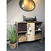 Oud houten badkamermeubel/Sidetable Kelsey 110 cm