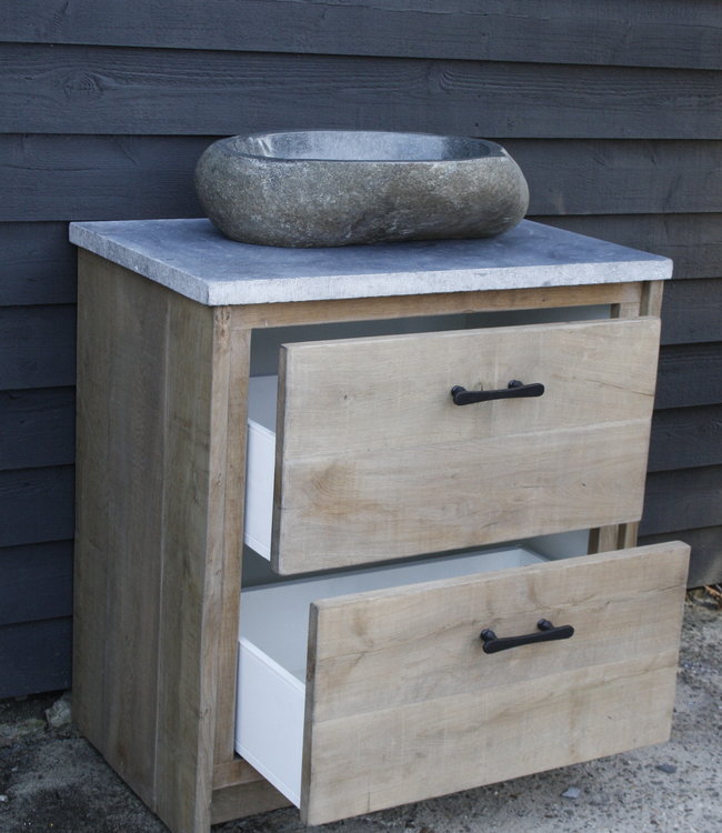 Rene Houtman Badkamermeubel Nout Eiken Hardsteen 80-140 cm