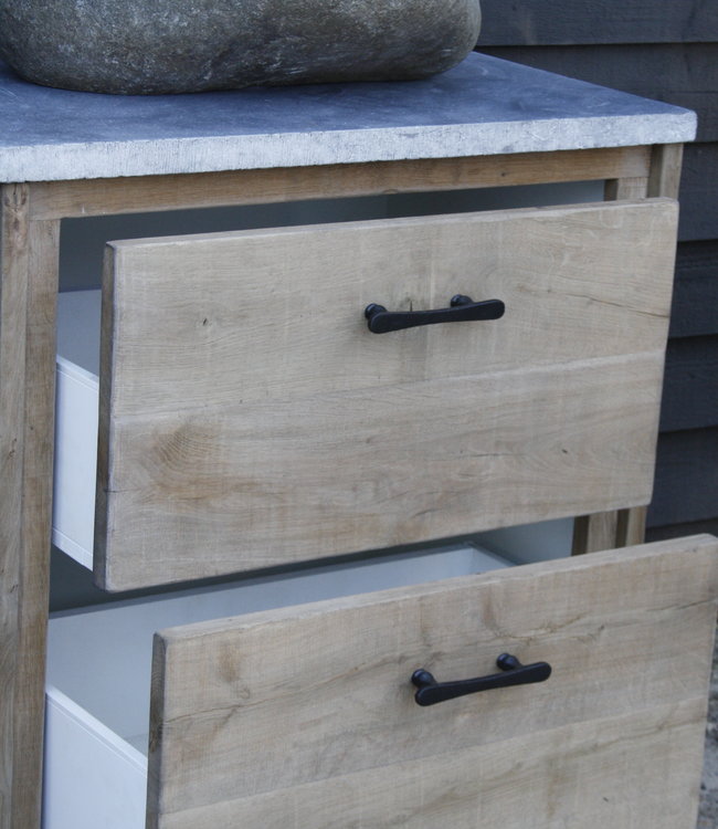 Rene Houtman Badkamermeubel Nout Eiken Hardsteen 80-140 cm