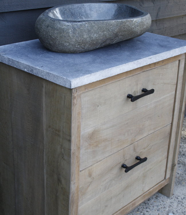 Rene Houtman Badkamermeubel Nout Eiken Hardsteen 80-140 cm