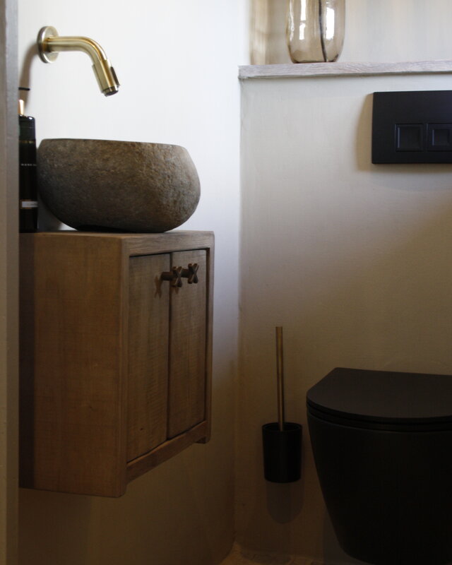 Rene Houtman Zwevend Toiletmeubel Eiken Deurtjes L39xH35 cm