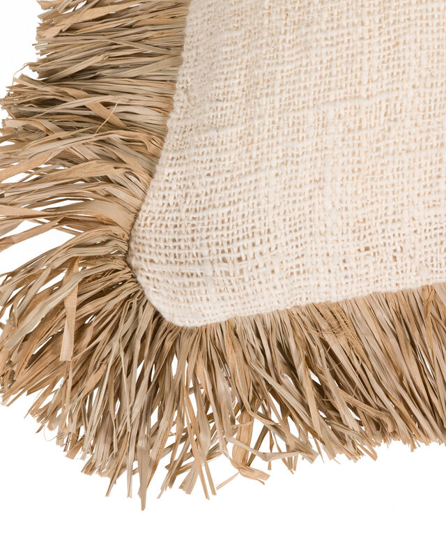 Bazar Bizar Kussenhoes Saint Tropez - Natuurlijk Wit - 60x60 cm