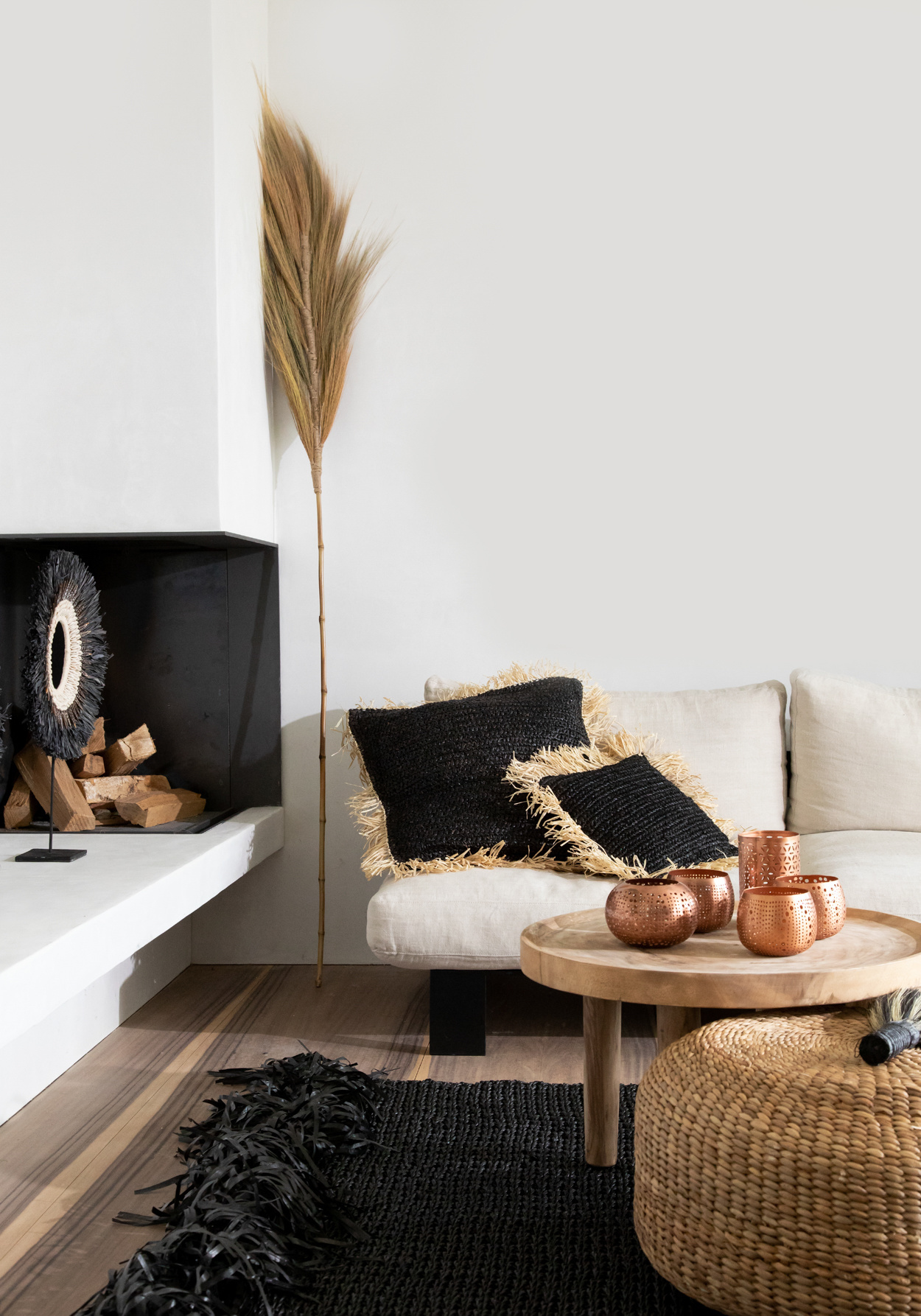 Bazar Bizar The Fringed Carpet - Zwart - 180x240 cm