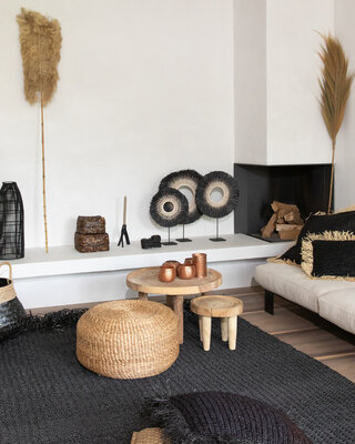 Bazar Bizar The Fringed Carpet - Zwart - 180x240 cm