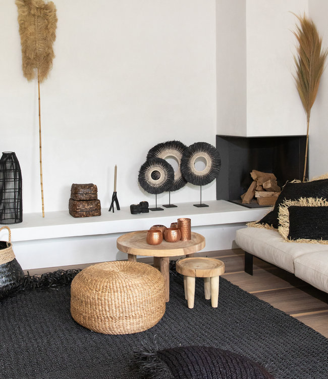 Bazar Bizar The Fringed Carpet - Zwart - 200x300 cm