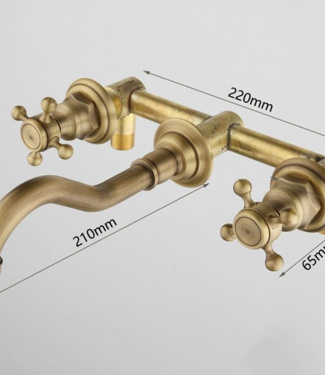 Rene Houtman Inbouw Muurkraan - Brons