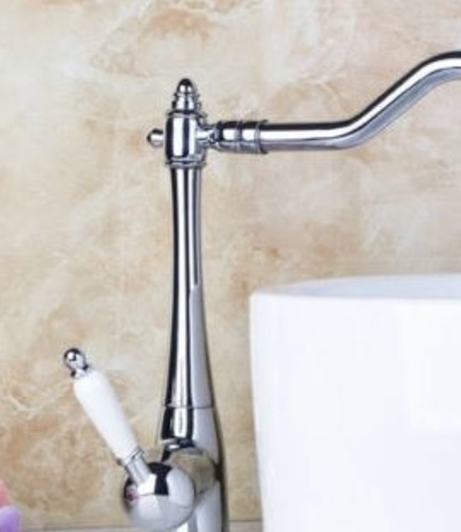 Rene Houtman Wastafelkraan Nostalgisch - Chroom