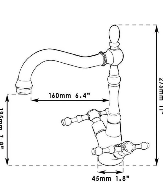 Rene Houtman Nostalgische Keukenkraan - Chroom