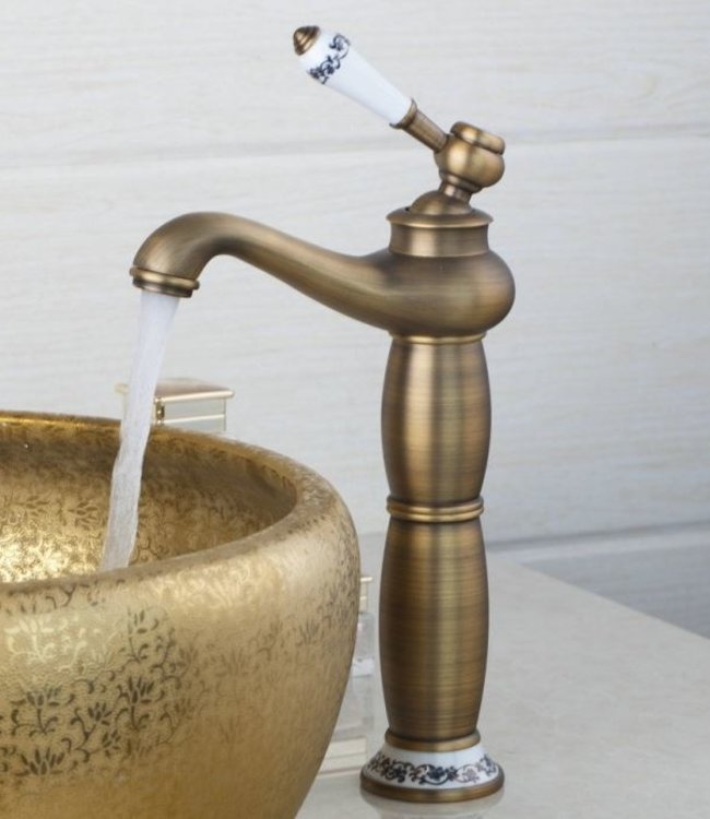 Rene Houtman Antieke Wastafelkraan - Brons