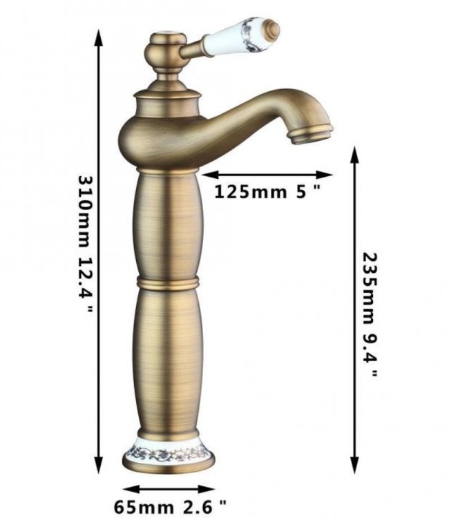 Rene Houtman Antieke Wastafelkraan - Brons