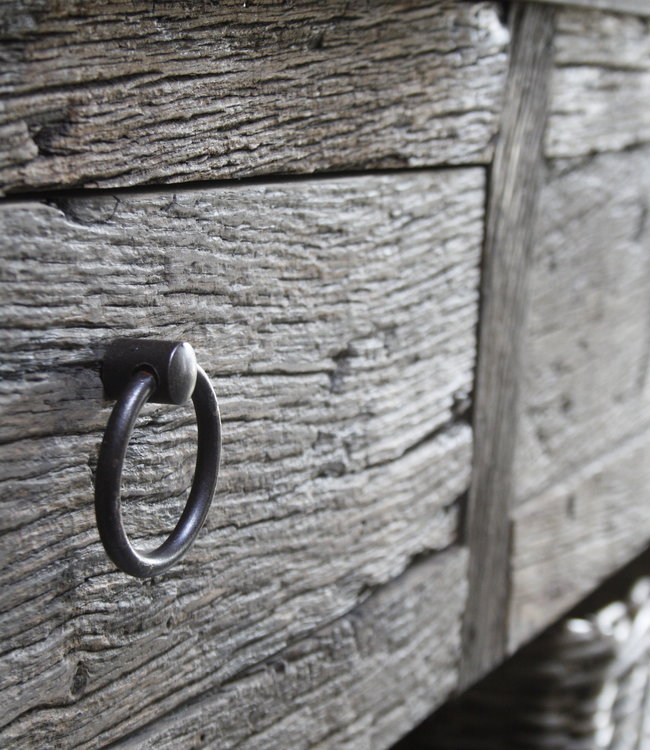 Rene Houtman Badkamermeubel Goos Oud Eiken L140xD49xH90 cm 2 lades