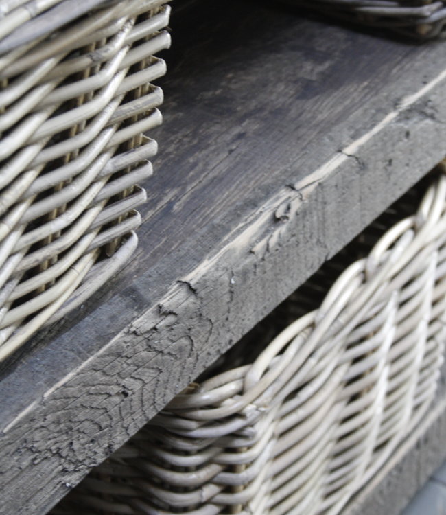 Rene Houtman Badkamermeubel Goos Oud Eiken L140xD49xH90 cm 2 lades