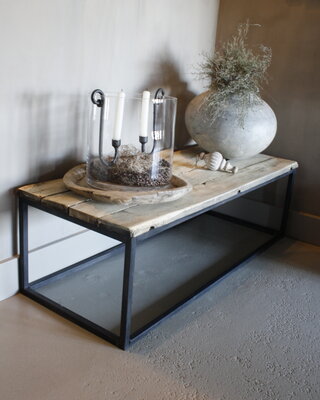 Rene Houtman Salontafel oud eikenhout Sterre Ijzer - Kies Maat
