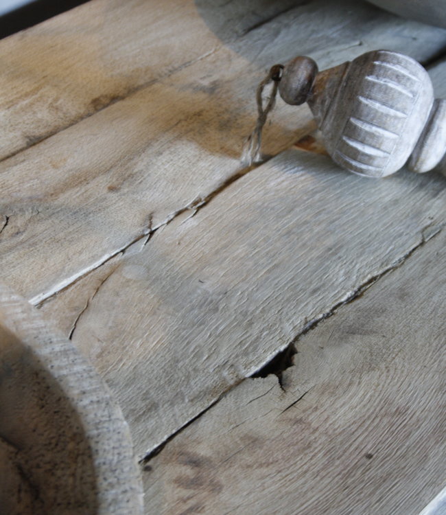 Rene Houtman Salontafel oud eikenhout Sterre  Ijzeren Onderstel - Kies Maat