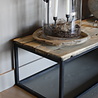 Rene Houtman Salontafel oud eikenhout Sterre Ijzeren Onderstel - Kies Maat Rene Houtman Salontafel oud eikenhout Sterre Ijzeren Onderstel - Kies Maat