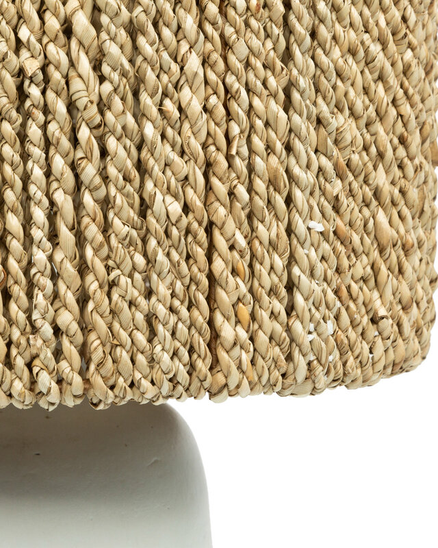 Bazar Bizar Chalki Tafellamp - Wit & Naturel