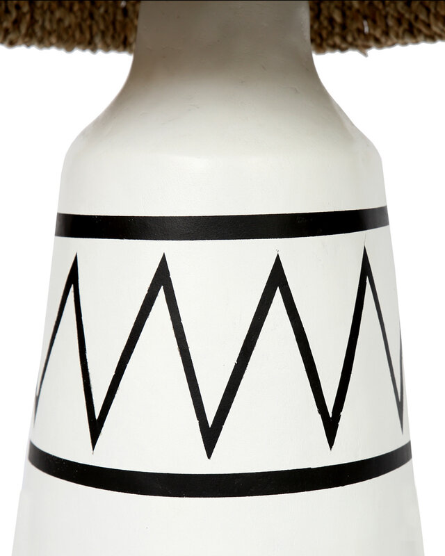Bazar Bizar Santorini Tafellamp - Zwart, Wit & Naturel