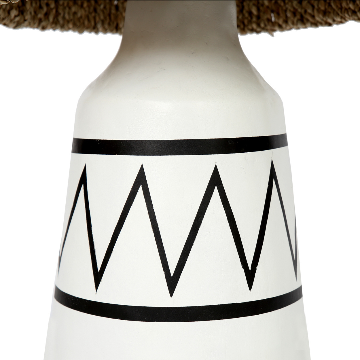 Bazar Bizar Santorini Tafellamp - Zwart, Wit & Naturel