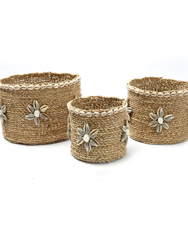 Bazar Bizar Beach View Baskets - Naturel - 3 stuks
