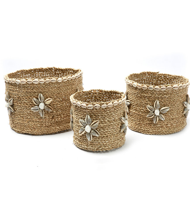 Bazar Bizar Beach View Baskets - Naturel - 3 stuks