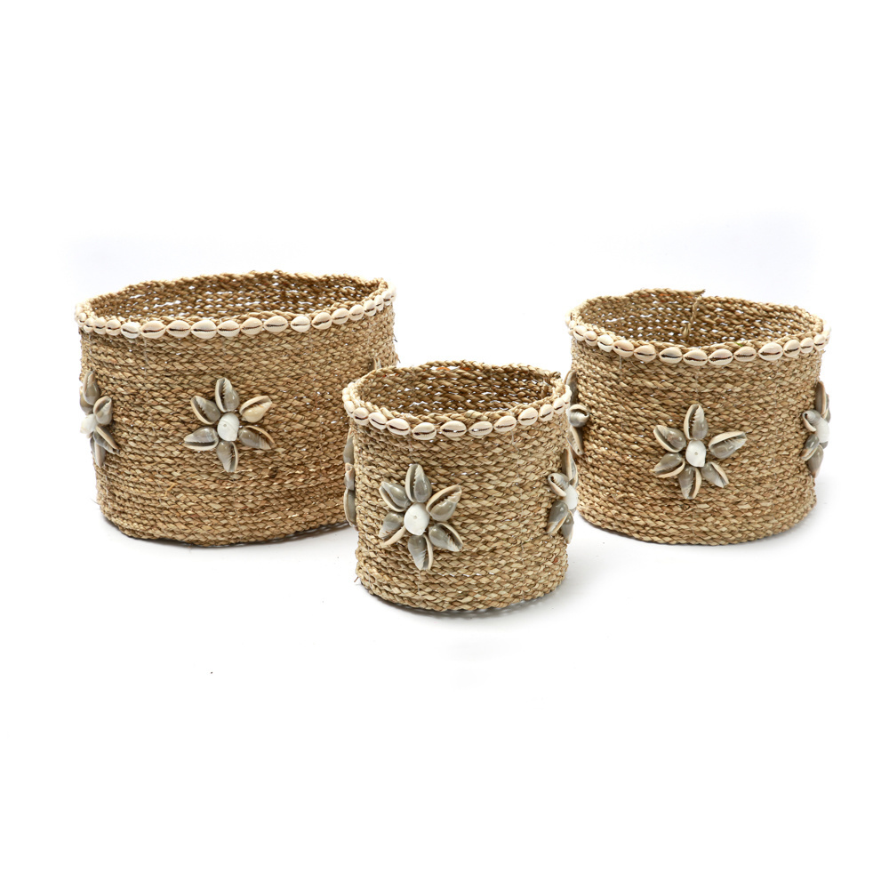 Bazar Bizar Beach View Baskets - Naturel - 3 stuks