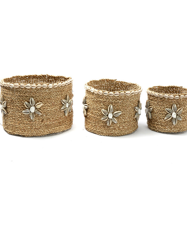 Bazar Bizar Beach View Baskets - Naturel - 3 stuks