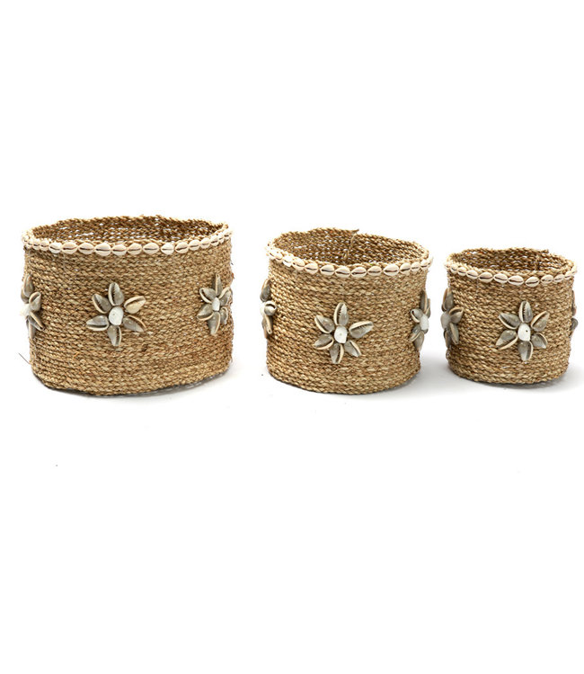 Bazar Bizar Beach View Baskets - Naturel - 3 stuks