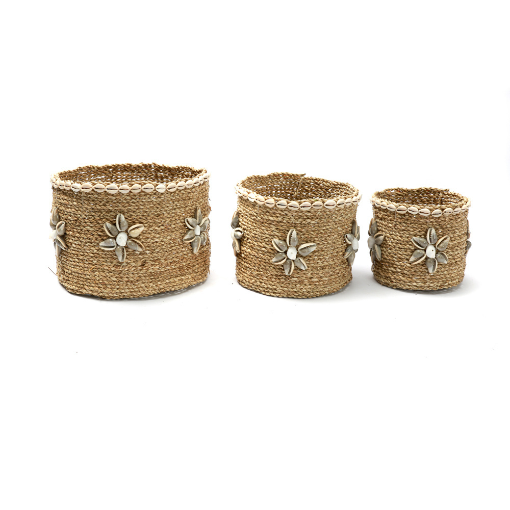 Bazar Bizar Beach View Baskets - Naturel - 3 stuks