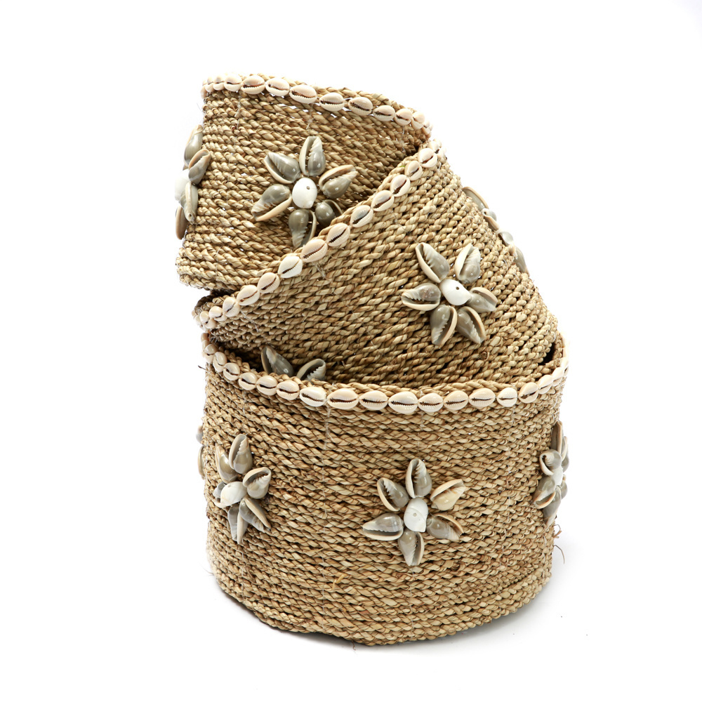 Bazar Bizar Beach View Baskets - Naturel - 3 stuks