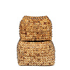 Coconut Shell Square Basket - Naturel - 2 stuks