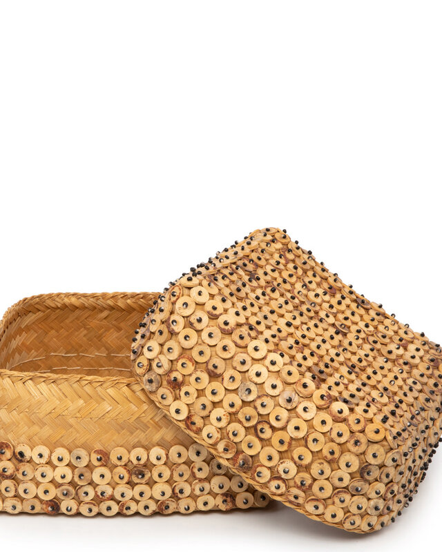 Bazar Bizar Coconut Shell Square Basket - Naturel - 2 stuks