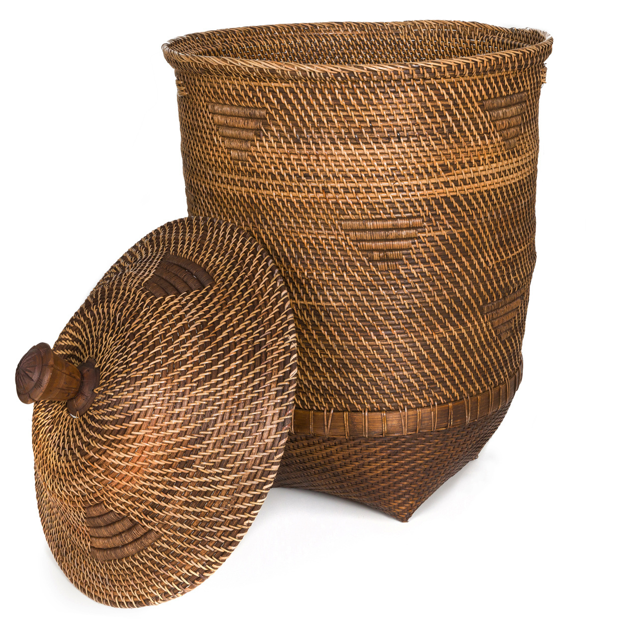 Bazar Bizar Colonial Laundry Basket - Naturel & Bruin - XL