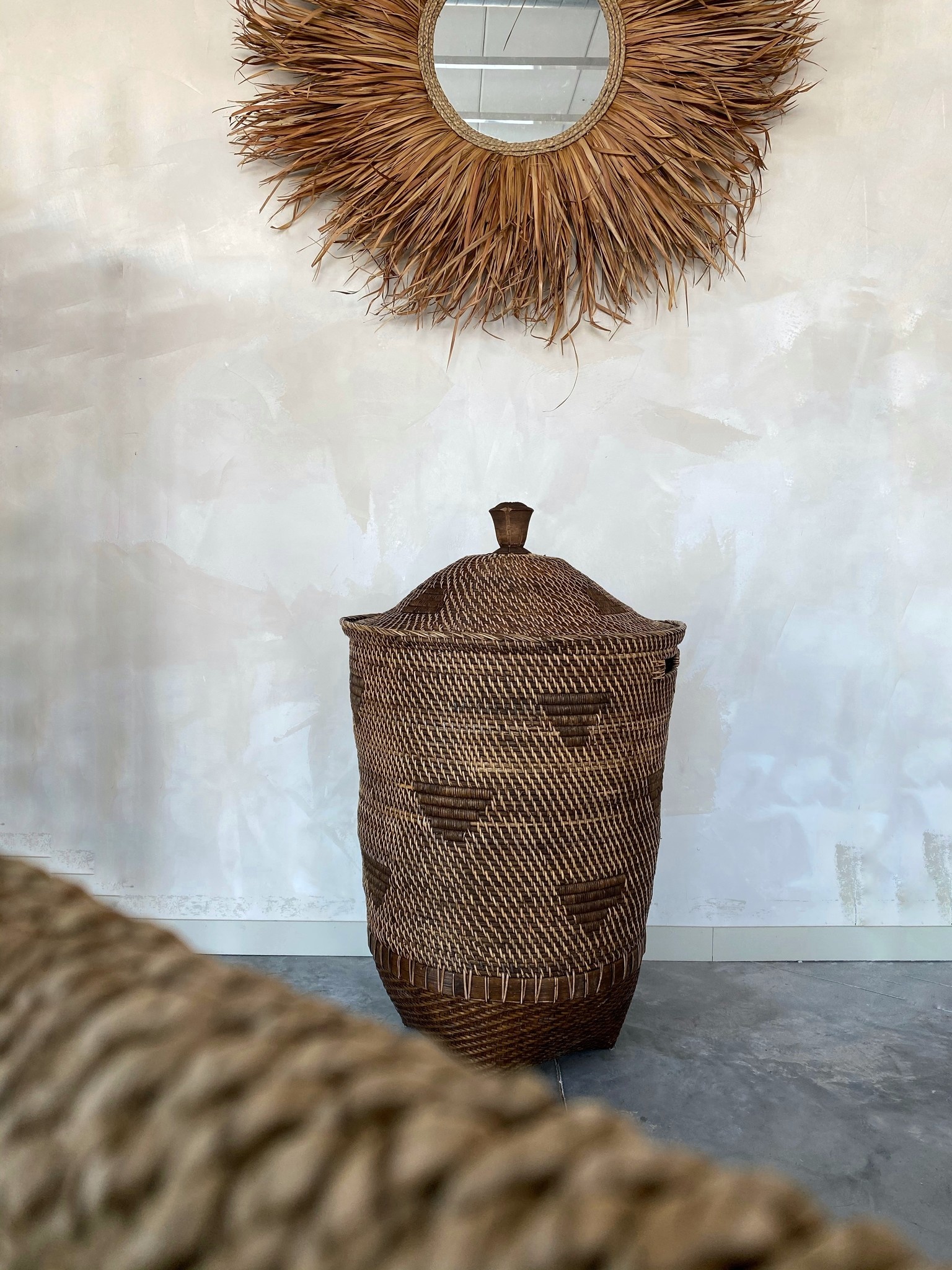 Bazar Bizar Colonial Laundry Basket - Naturel & Bruin - XL