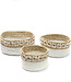 Bazar Bizar White Sunday Baskets - Wit Naturel - 3 Stuks