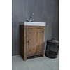 Landelijk toiletmeubel/Badkamermeubel Jinte Oud Hout